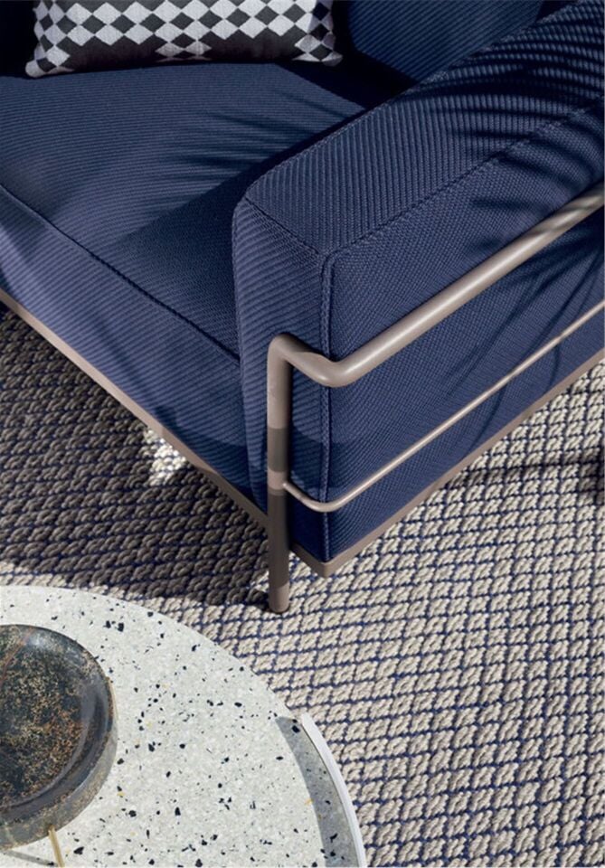 Le Corbusier insp LC3 Grand Confort Outdoor Loveseat Sofa