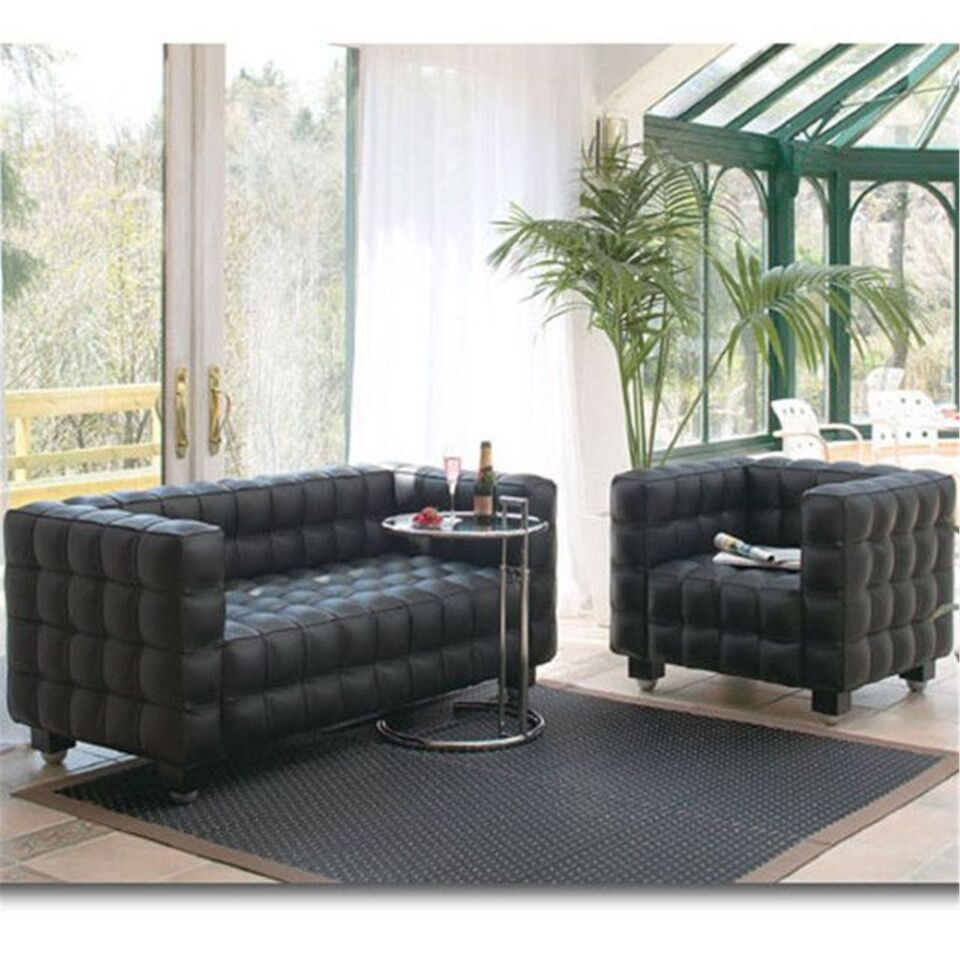 Josef Hoffmann insp Kubus Loveseat Sofa