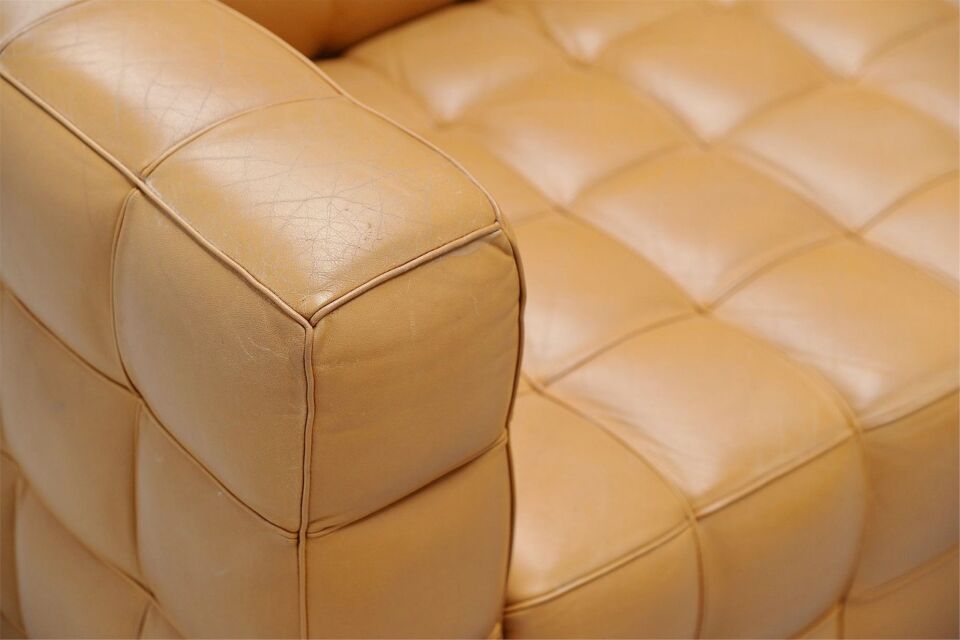 Josef Hoffmann insp Kubus Loveseat Sofa