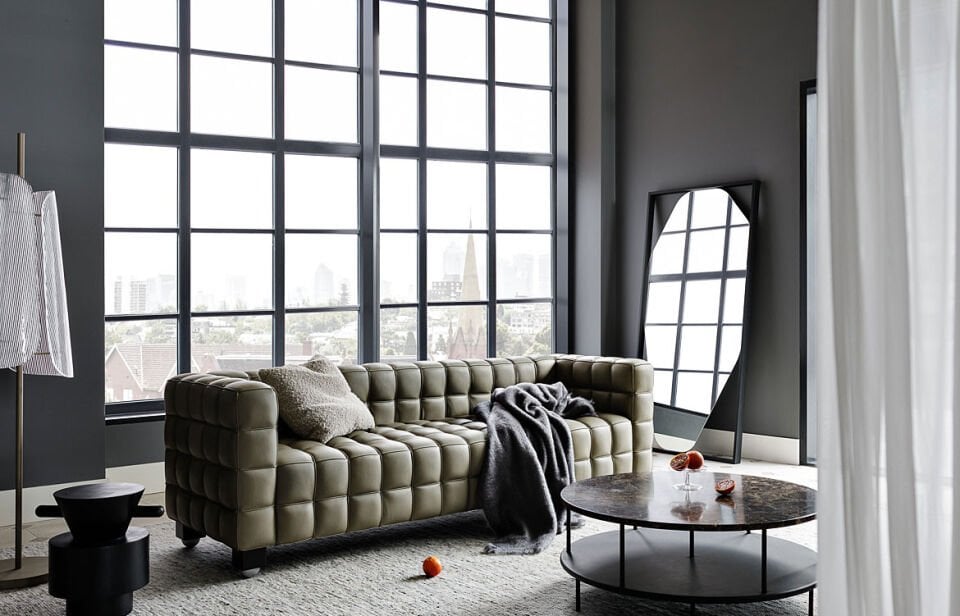 Josef Hoffmann insp Kubus Sofa