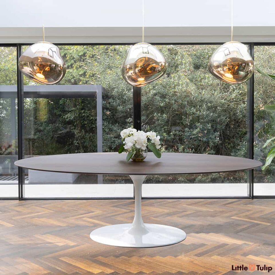 Eero Saarinen insp Tulip Oval Dining Table