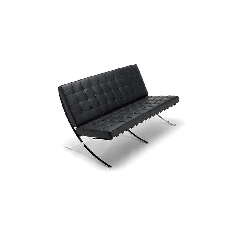 Mies van de Rohe Barcelona insp Loveseat Sofa