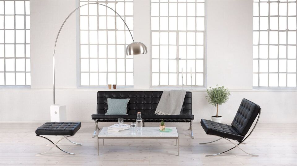 Mies van de Rohe Barcelona insp Sofa
