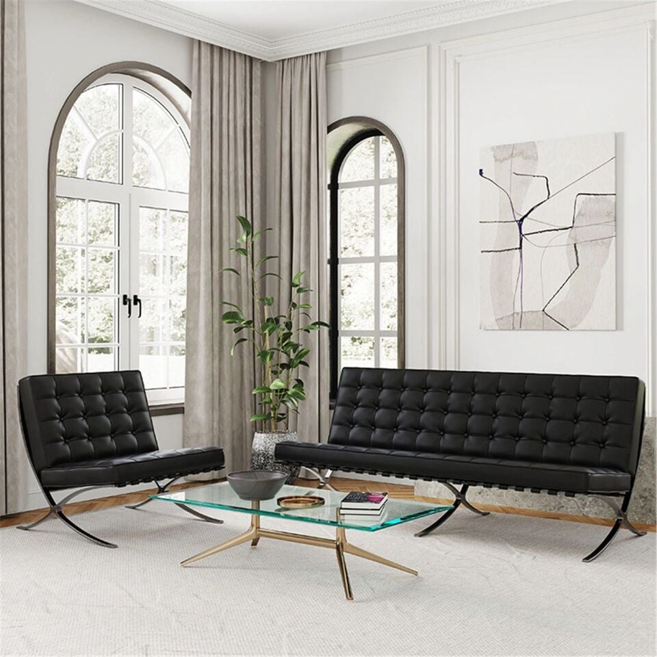 Mies van de Rohe Barcelona insp Sofa