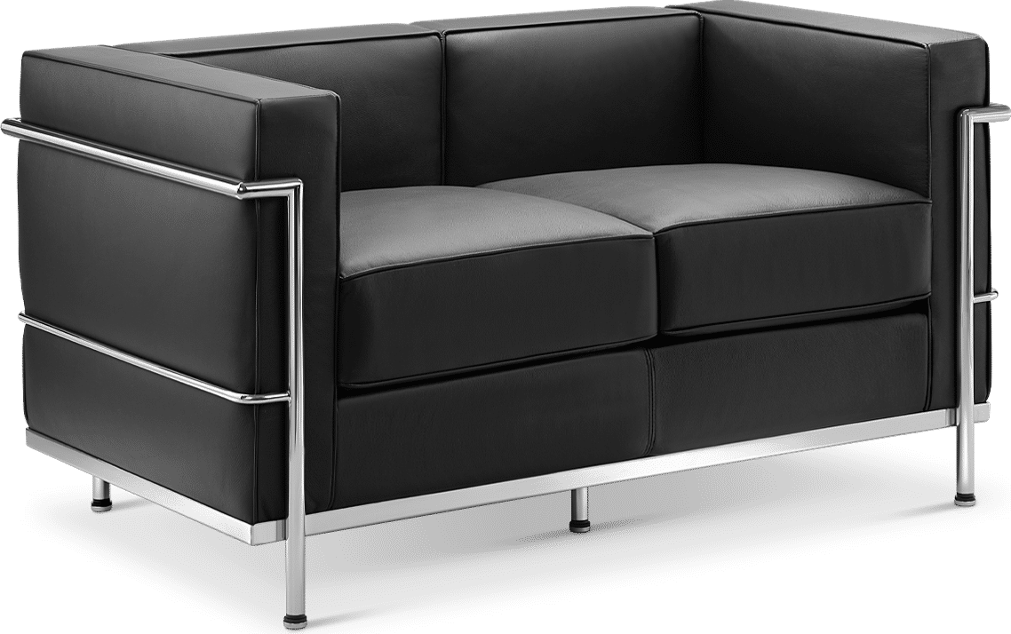 Le Corbusier insp LC2 Petit Confort Loveseat Sofa